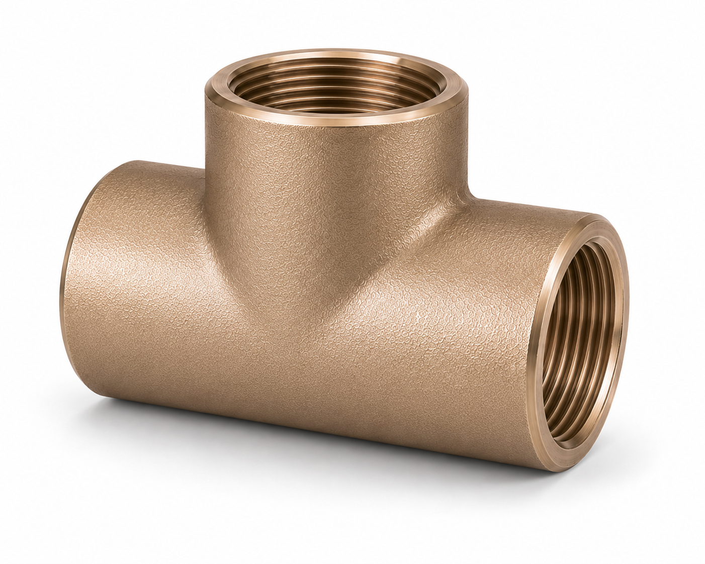 Copper nickel threaded equal tee NPT forged fitting